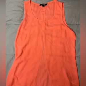 Express Split Back Tank Top orange size small